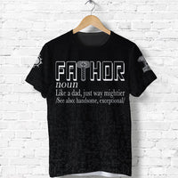 Custom Viking T Shirt Fathor with Mjolnir s RLT12 - Wonder Print Shop