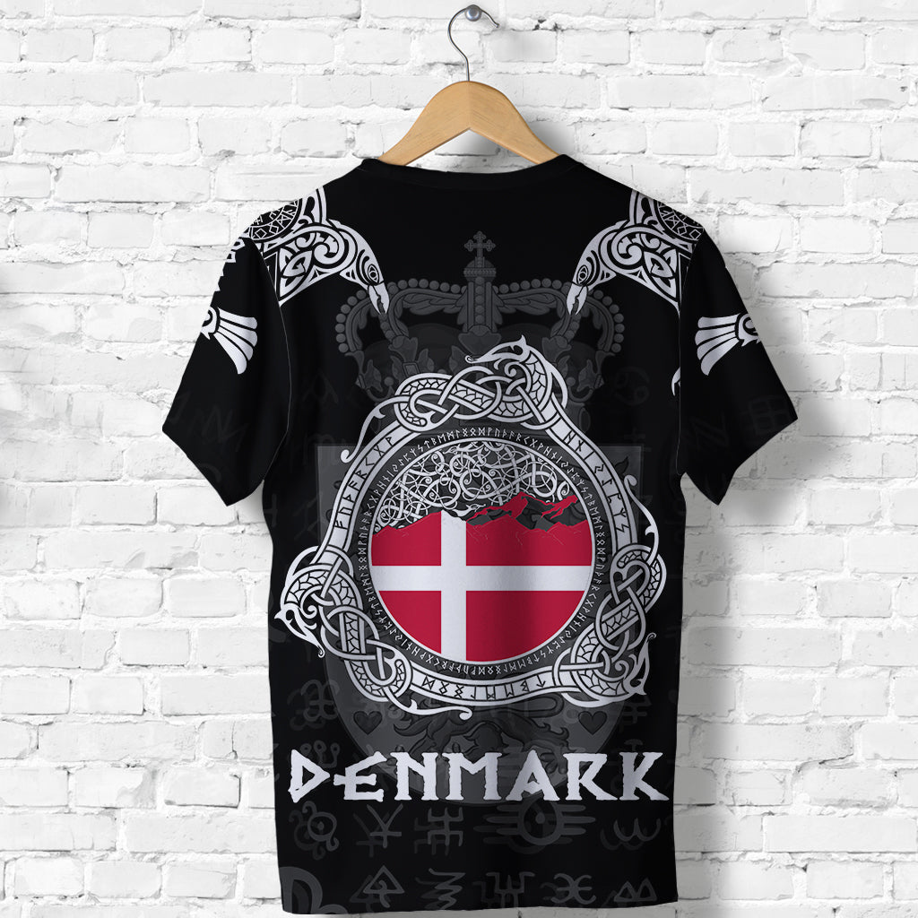 Viking Denmark Style Double Raven of Odin T Shirt RLT12 - Wonder Print Shop
