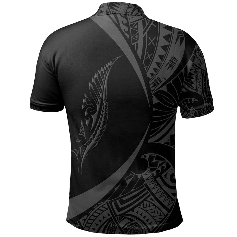 New Zealand Maori Polo Shirt, Tribal Lizard Tattoo Pullover Golf Shirts main image 1