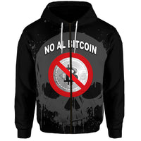 El Salvador Zip Hoodie No Al Bitcoin Skull Style Black LT8 - Wonder Print Shop