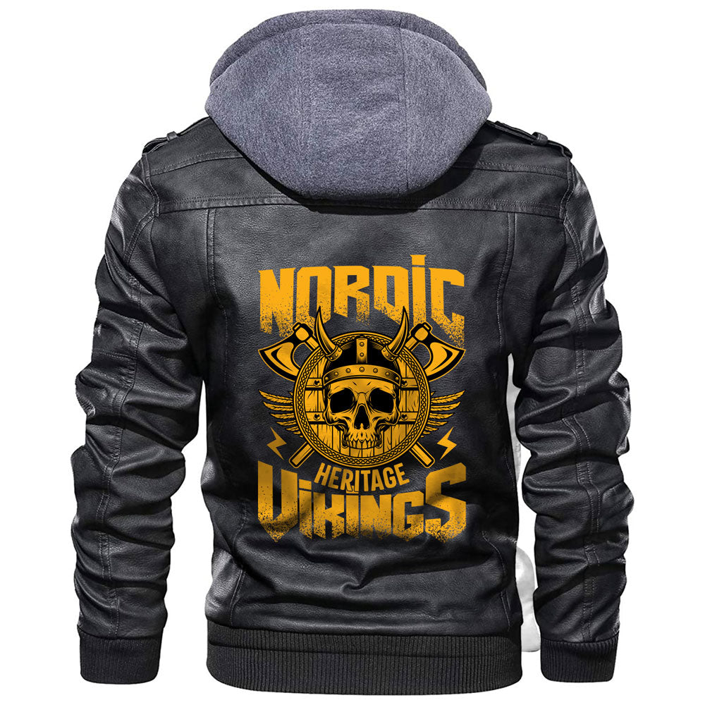 Viking Jacket Nordic Heritage Viking Leather Jacket RLT12 - Wonder Print Shop