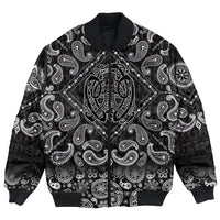 Viking Bomber Jacket Norse God Loki with Bandana Paisley Style RLT12 - Wonder Print Shop