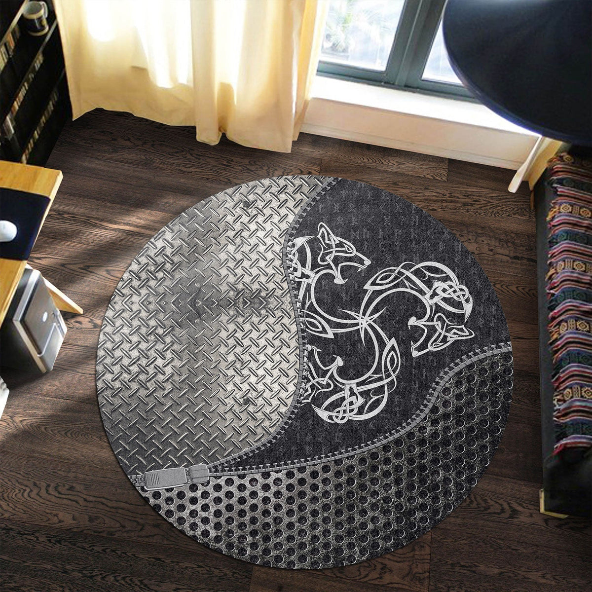 viking-carpet-norse-tattoo-wolf-round-carpet