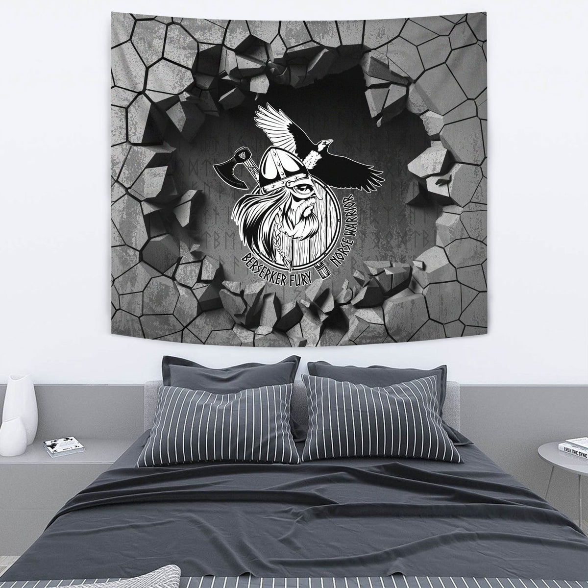 Viking Tapestry - Nordic God and His Hammer Tapestry RLT12 - Wonder Print Shop