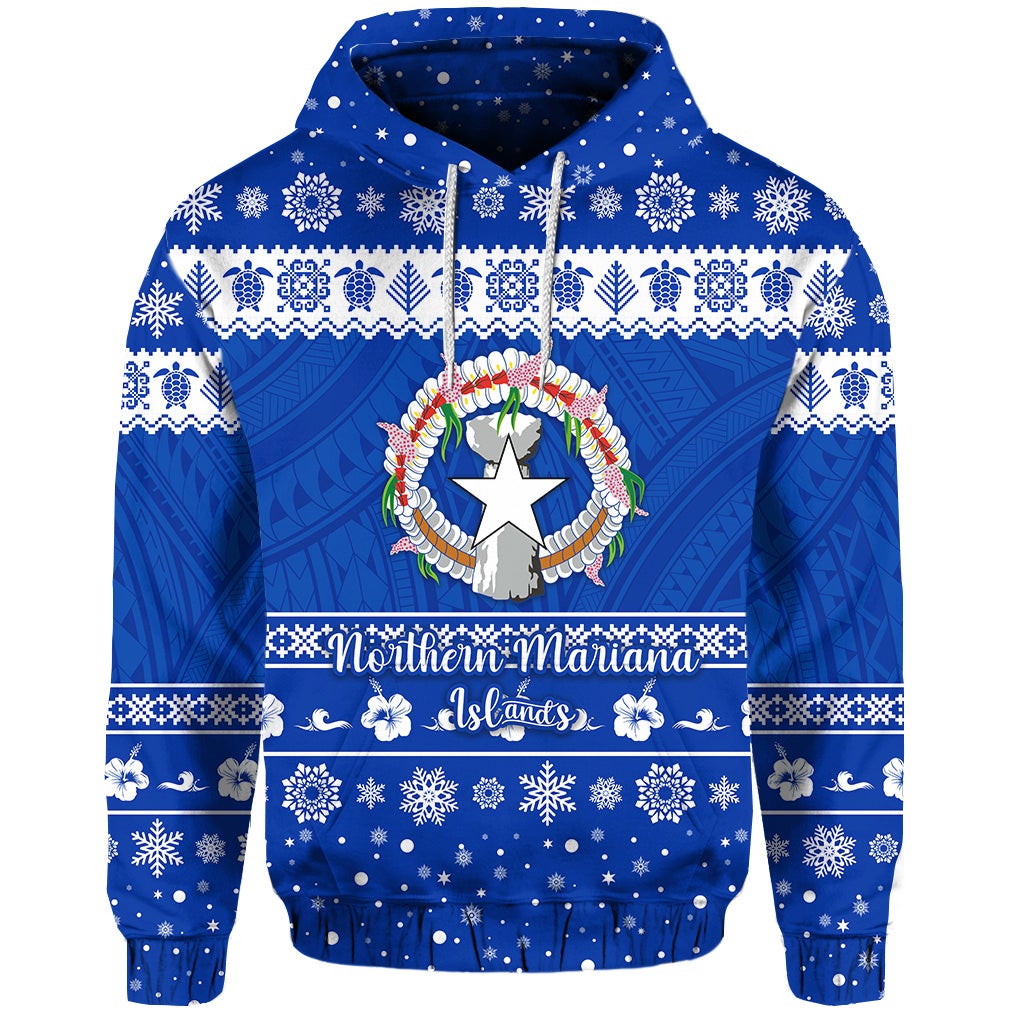 Custom Northern Mariana Islands Christmas Hoodie Simple Style LT8 - Wonder Print Shop