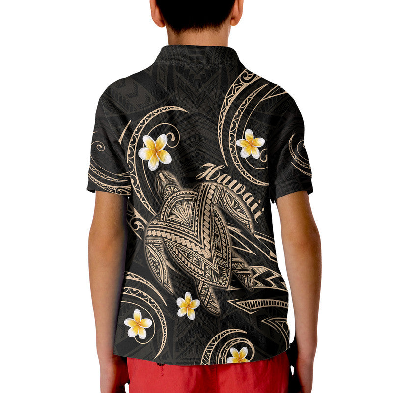 Hawaii Polo Shirt Hawaiian Turtle Plumeria Mixed Polynesian Nude Style - Wonder Print Shop