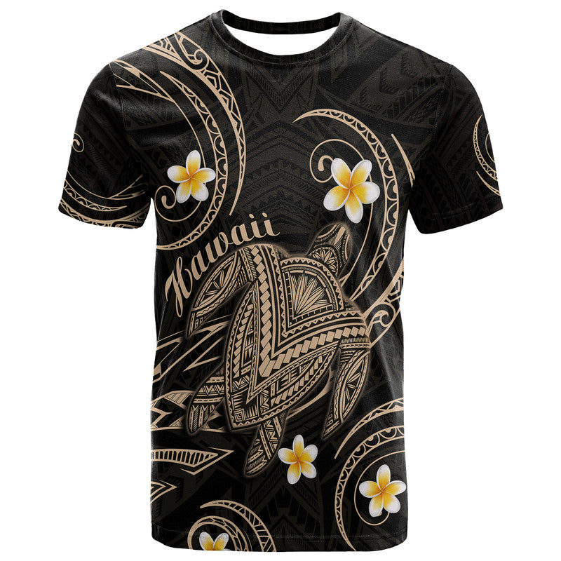 Custom Hawaii T Shirt Hawaiian Turtle Plumeria Mixed Polynesian Nude Style - Wonder Print Shop