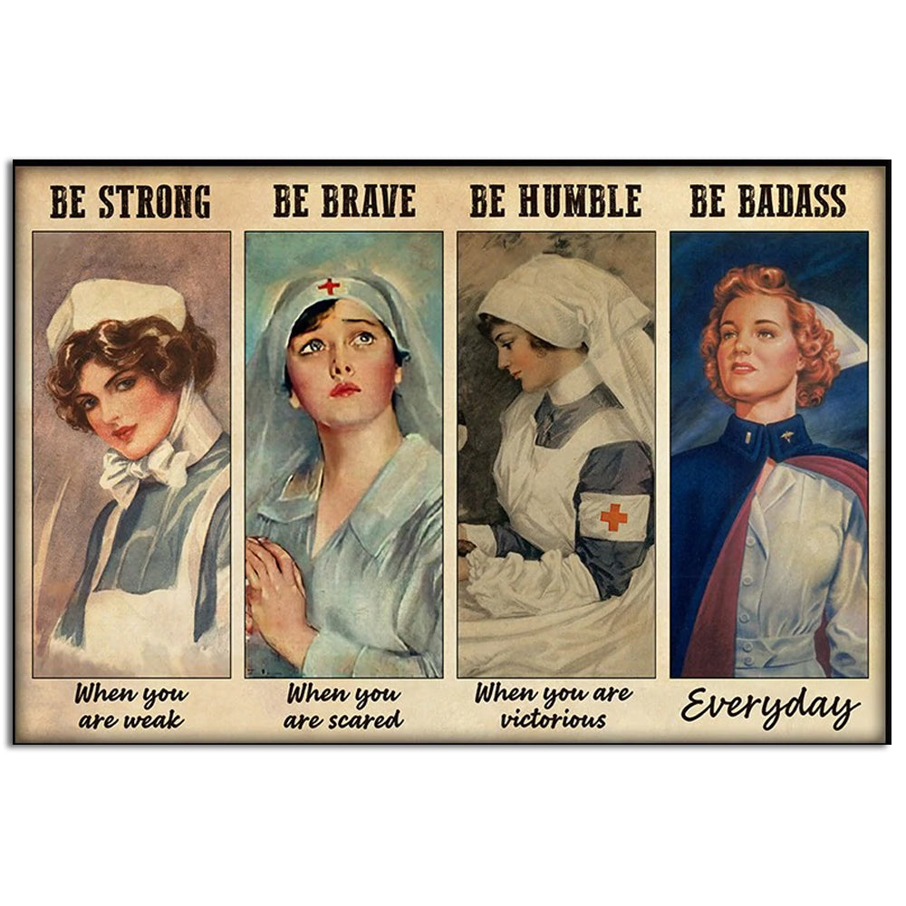 nurse-be-strong-everyday-horizontal-poster