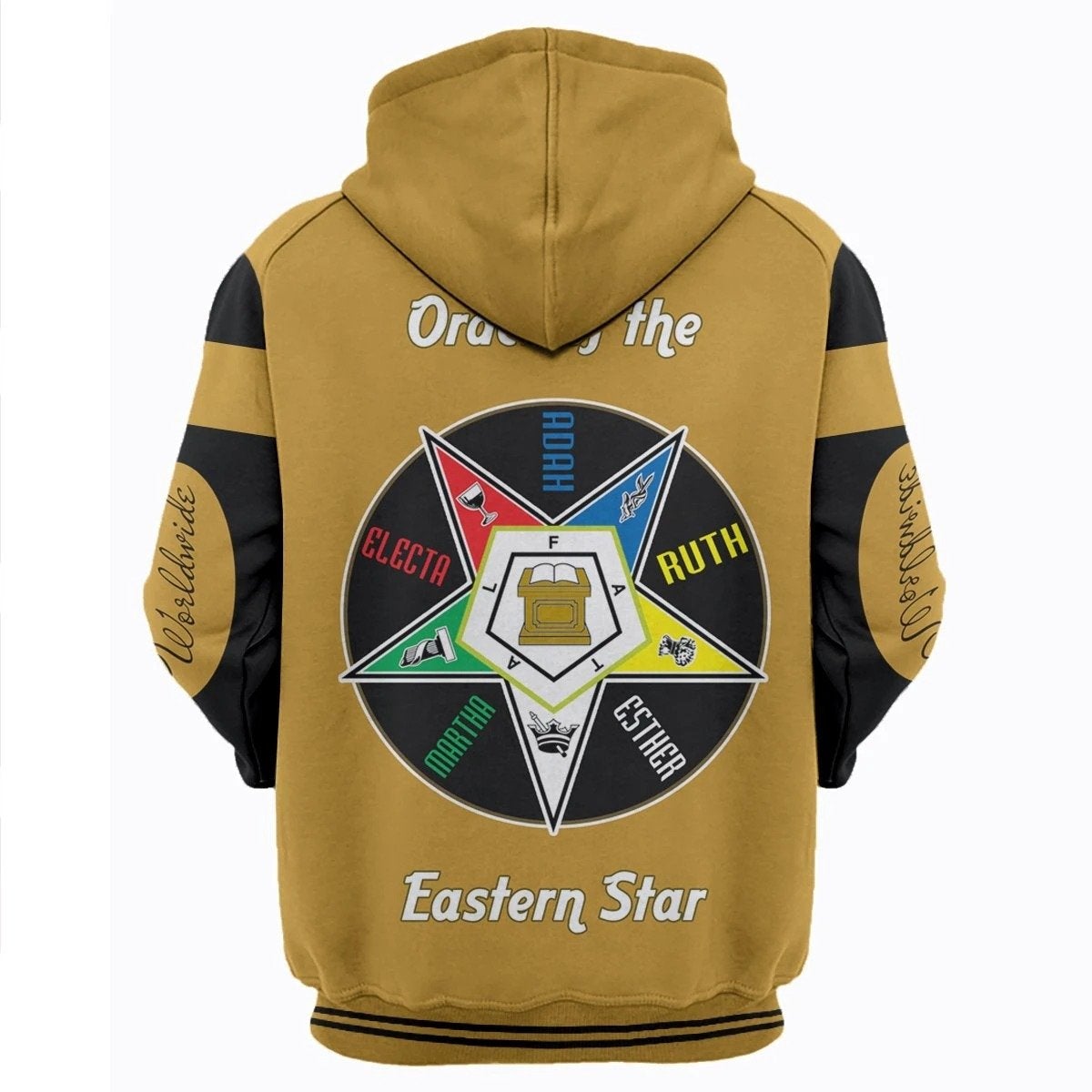 African Hoodie Gold Oes Of The Eastern Star Hoodie - Wonder Print Shop