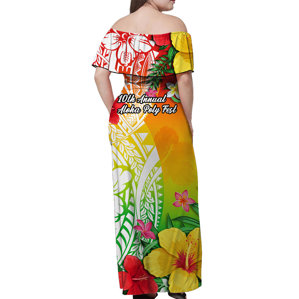 Aloha Poly Fest Matching Hawaiian Shirt And Dress Polynesian Pattern With Tropical Flowers - Wonder Print Shop
