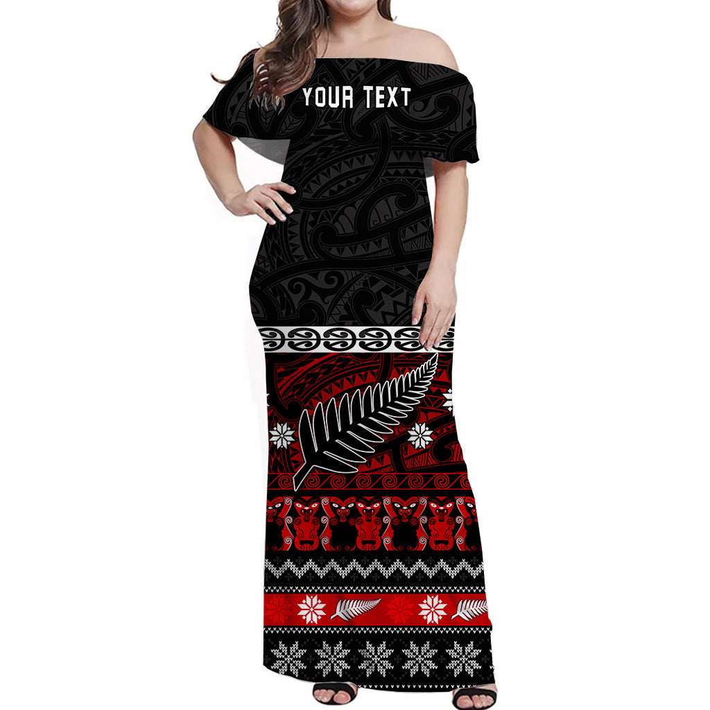 custom-personalised-new-zealand-silver-fern-christmas-off-shoulder-long-dress-maori-meri-kirihimete