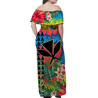 custom-personalised-hawaii-rainbow-tie-dye-off-shoulder-long-dress-flowers-polynesian-hawaiian-tribal
