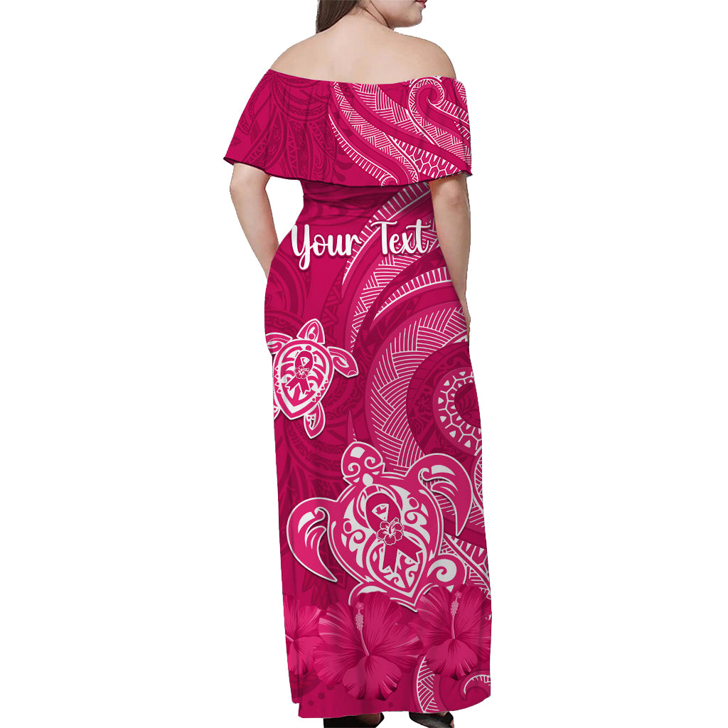Personalised Breast Cancer Awareness Matching Hawaiian Shirt And Dress Hibiscus Polynesian No One Fights Alone LT13 - Wonder Print Shop
