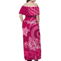 Breast Cancer Awareness Matching Hawaiian Shirt And Dress Hibiscus Polynesian No One Fights Alone LT13 - Wonder Print Shop
