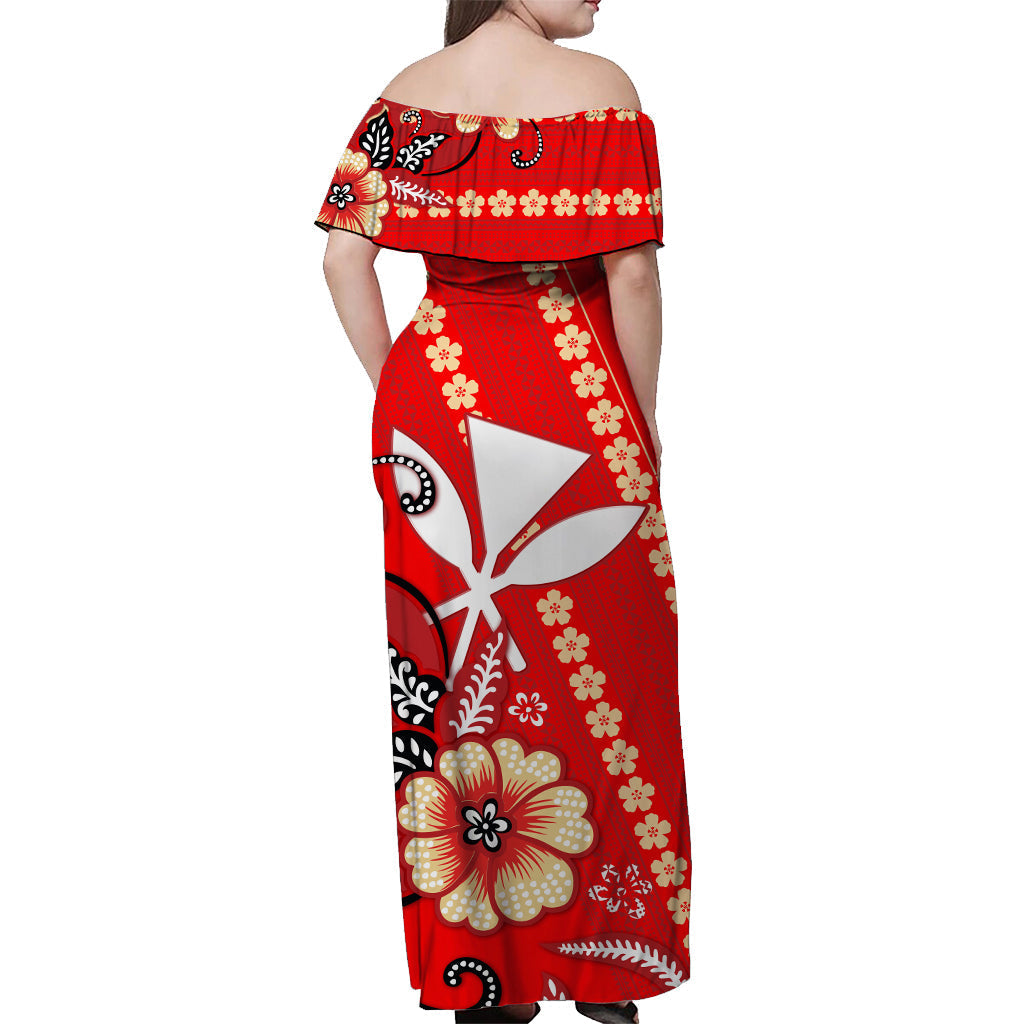 Hawaii Matching Hawaiian Shirt And Dress Kakau Tribal Red Batik Floral Ver.01 LT13 - Wonder Print Shop