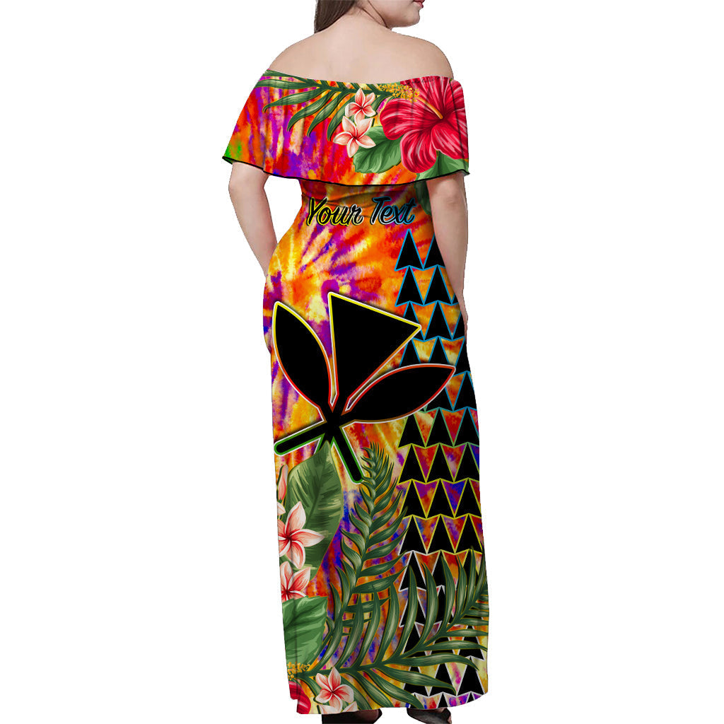 custom-personalised-hawaii-rainbow-tie-dye-long-sleeve-button-shirt-flowers-polynesian-hawaiian-tribal-ver03