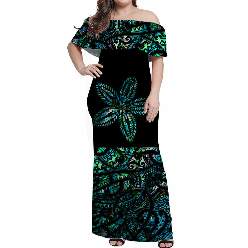 new-zealand-off-shoulder-long-dress-maori-paua-shell-ver02