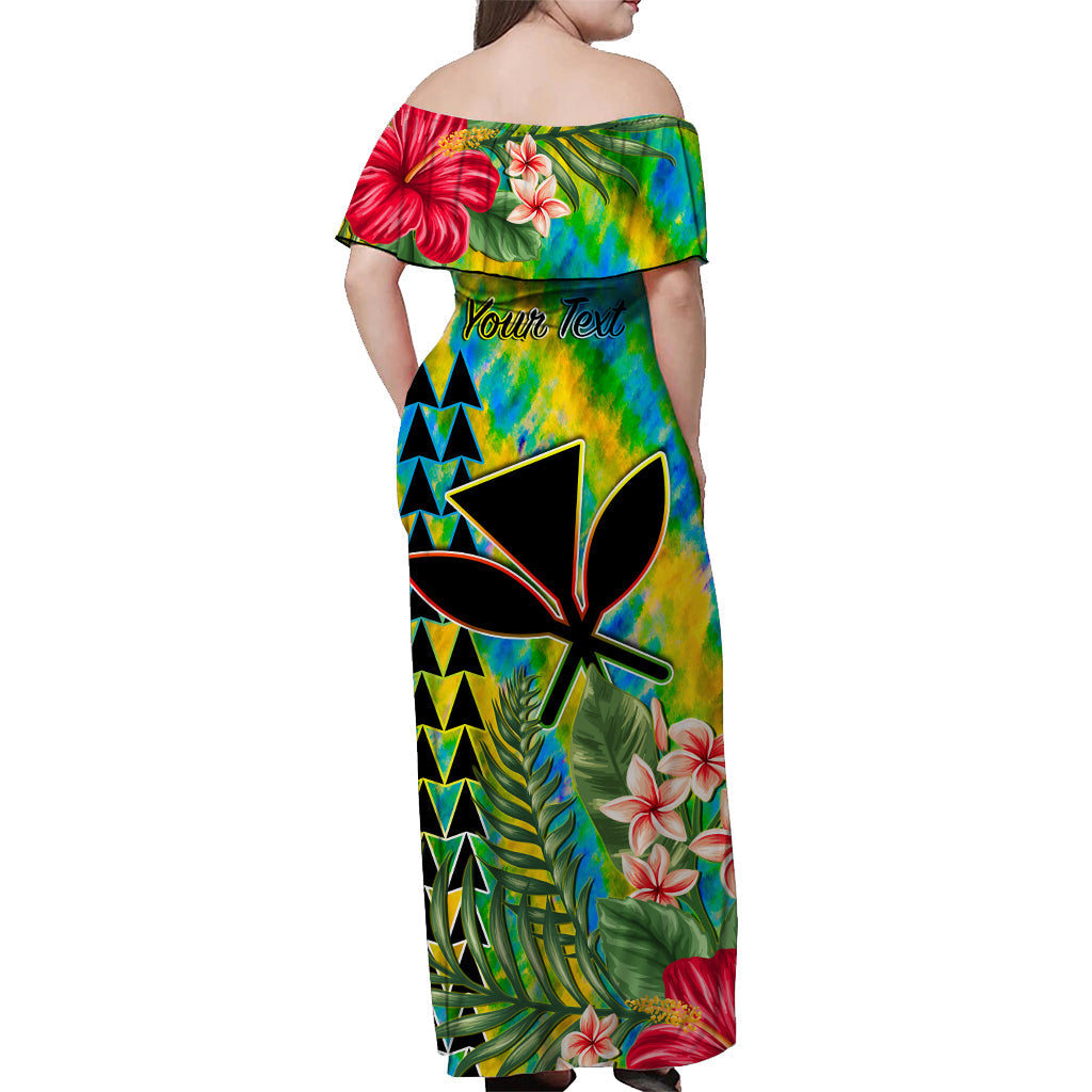 custom-personalised-hawaii-rainbow-tie-dye-long-sleeve-button-shirt-flowers-polynesian-hawaiian-tribal-ver05