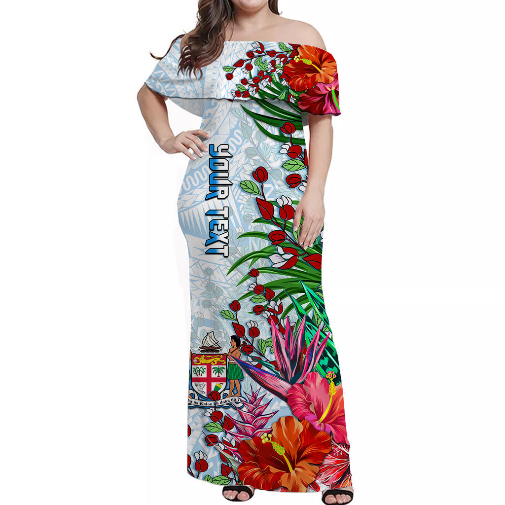 custom-personalised-fiji-off-shoulder-long-dress-proud-fijian-tapa-mix-tagimoucia-flowers