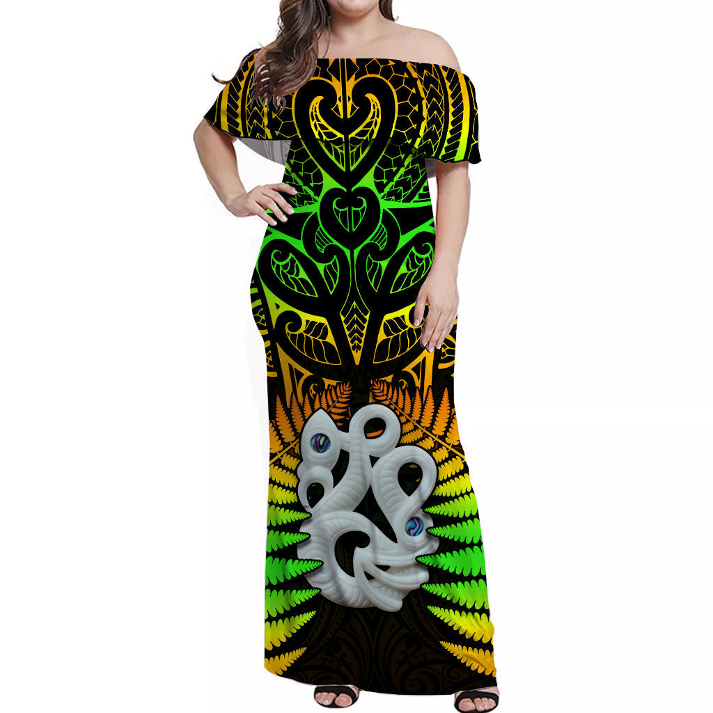 aotearoa-fern-off-shoulder-long-dress-new-zealand-hei-tiki-special-style