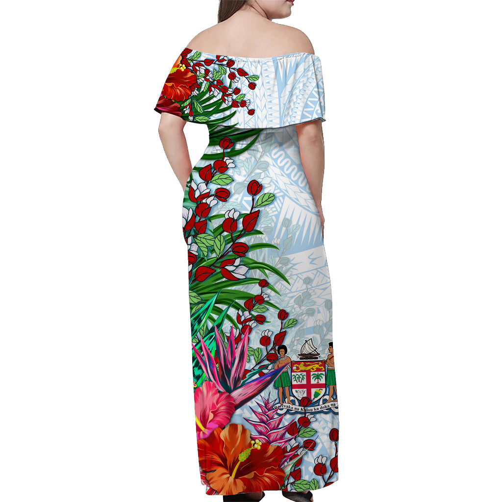 custom-personalised-fiji-off-shoulder-long-dress-proud-fijian-tapa-mix-tagimoucia-flowers
