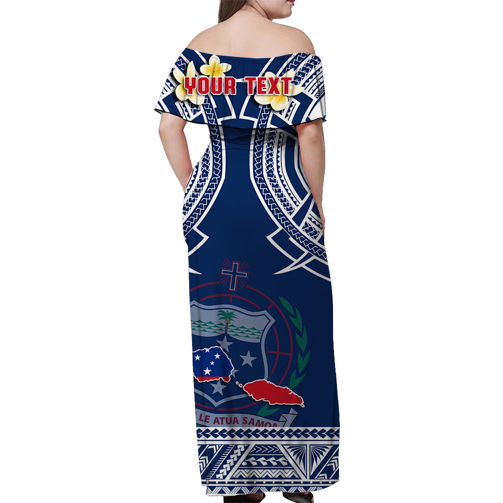 Personalised Samoa Matching Hawaiian Shirt And Dress Samoan Plumeria Flowers Mix Polynesian Pattern - Wonder Print Shop