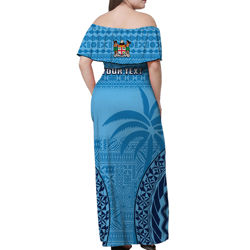 Personalised Fiji University Matching Hawaiian Shirt And Dress National Fijian Tapa Pattern Blue - Wonder Print Shop