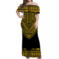 custom-personalised-polynesian-off-shoulder-long-dress-dashiki-with-polynesian-tattoo-royal-golden-version