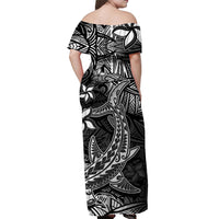 Polynesian Matching Hawaiian Shirt And Dress Black Hawaiian Tribal Hammerhead Shark - Wonder Print Shop
