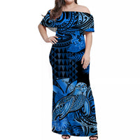 custom-personalised-hawaii-monk-seal-off-shoulder-long-dress-kakau-with-kanaka-blue
