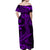Polynesian Matching Hawaiian Shirt And Dress Purple Hawaiian Tribal Hammerhead Shark - Wonder Print Shop