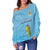 Argentina Football Off Shoulder Sweater Vamos Sky Champions World Cup Fire LT13 - Wonder Print Shop