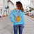 Argentina Football Off Shoulder Sweater Vamos Sky Champions World Cup Fire LT13 - Wonder Print Shop