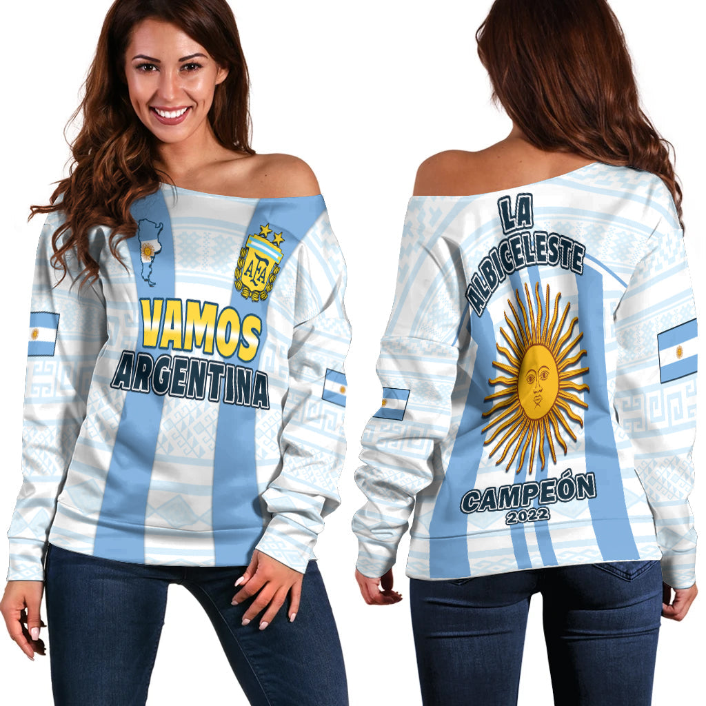 argentina-football-2022-off-shoulder-sweater-vamos-la-albiceleste