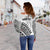 Custom Personalised Fiji Rugby Off Shoulder Sweater Fijian Cibi Dance Tapa Pattern White - Wonder Print Shop