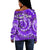 (Custom Personalised) Africa Tie Dye Off Shoulder Sweater Purple Fashion LT13 - Wonder Print Shop