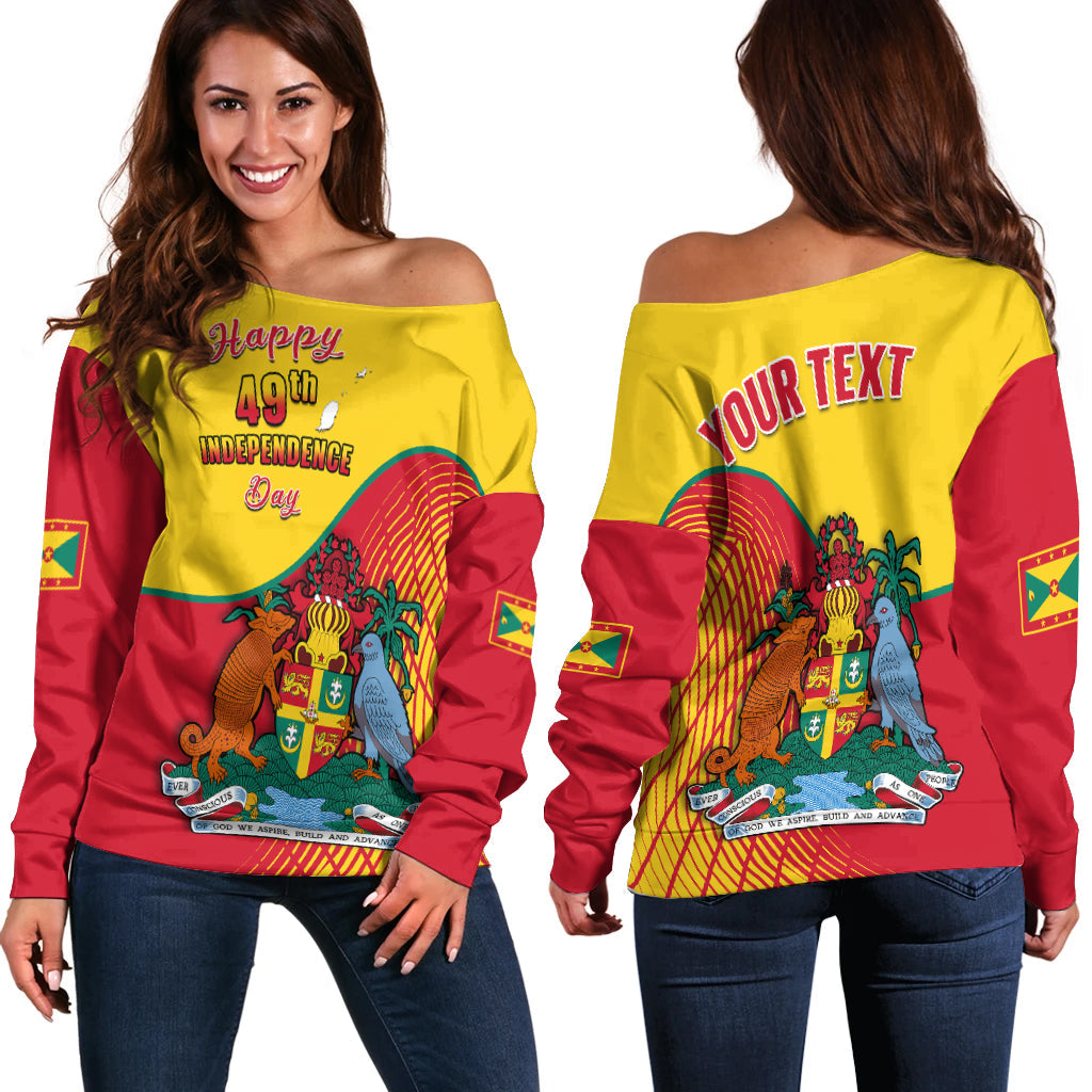 custom-personalised-grenada-off-shoulder-sweater-coat-of-arms-happy-49th-independence-day