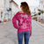 Breast Cancer Awareness Off Shoulder Sweater Hibiscus Polynesian No One Fights Alone LT13 - Wonder Print Shop