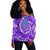 (Custom Personalised) Africa Tie Dye Off Shoulder Sweater Purple Fashion LT13 - Wonder Print Shop