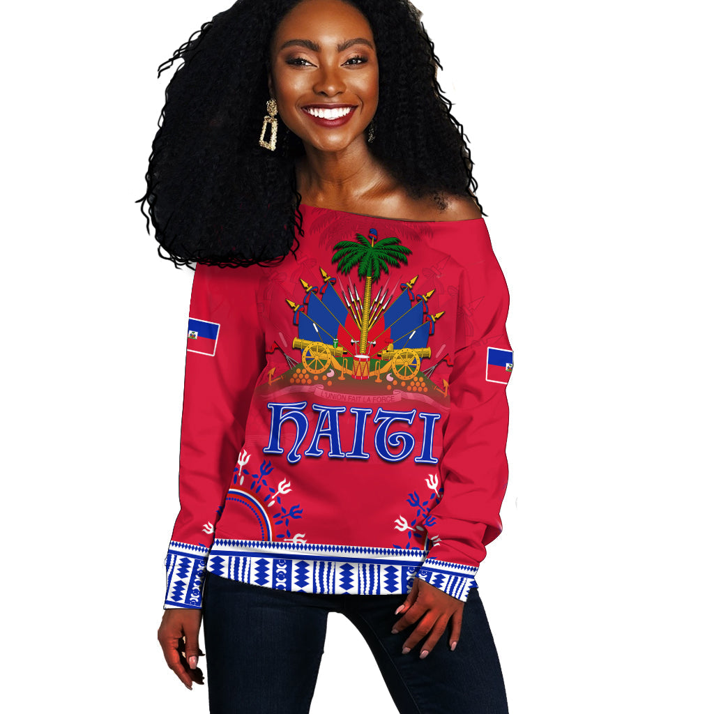 Haiti Off Shoulder Sweater Dashiki Style Gorgeous LT13 - Wonder Print Shop