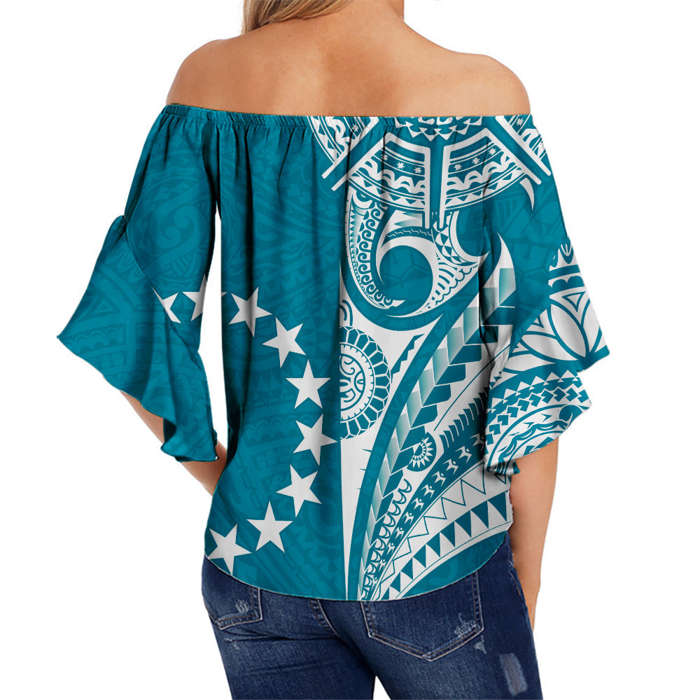 cook-islands-tatau-off-shoulder-waist-wrap-top-symbolize-passion-stars-version-blue