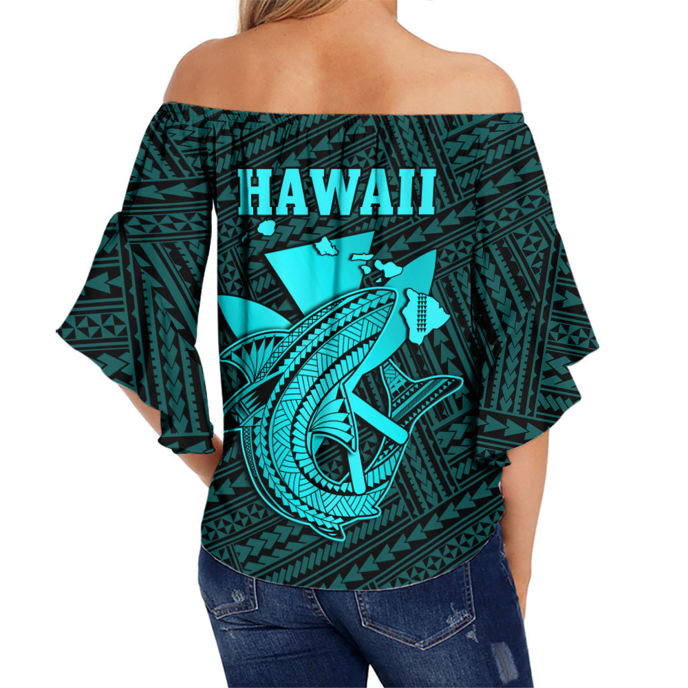 custom-personalised-hawaii-off-shoulder-waist-wrap-top-kakau-kanaka-maoli-combine-polynesian-shark-ver04
