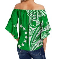 cook-islands-tatau-off-shoulder-waist-wrap-top-symbolize-passion-stars-version-green