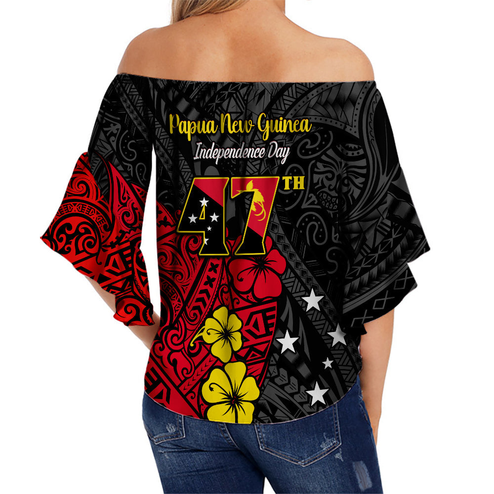 custom-personalised-papua-new-guinea-anniversary-off-shoulder-waist-wrap-top-47th-independence-day-since-1975