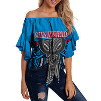 custom-personalised-guam-chamorro-off-shoulder-waist-wrap-top-latte-stone-blue-polynesian-haligi