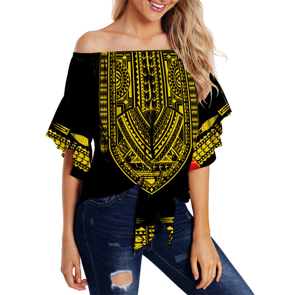 custom-personalised-polynesian-off-shoulder-waist-wrap-top-dashiki-with-polynesian-tattoo-royal-golden-version