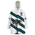 (Custom Text And Number) Fiji Rugby Tapa Pattern Fijian 7s White Wearable Blanket Hoodie - Wonder Print Shop