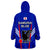 Japan Football Wearable Blanket Hoodie Samurai Blue World Cup 2022 - Wonder Print Shop