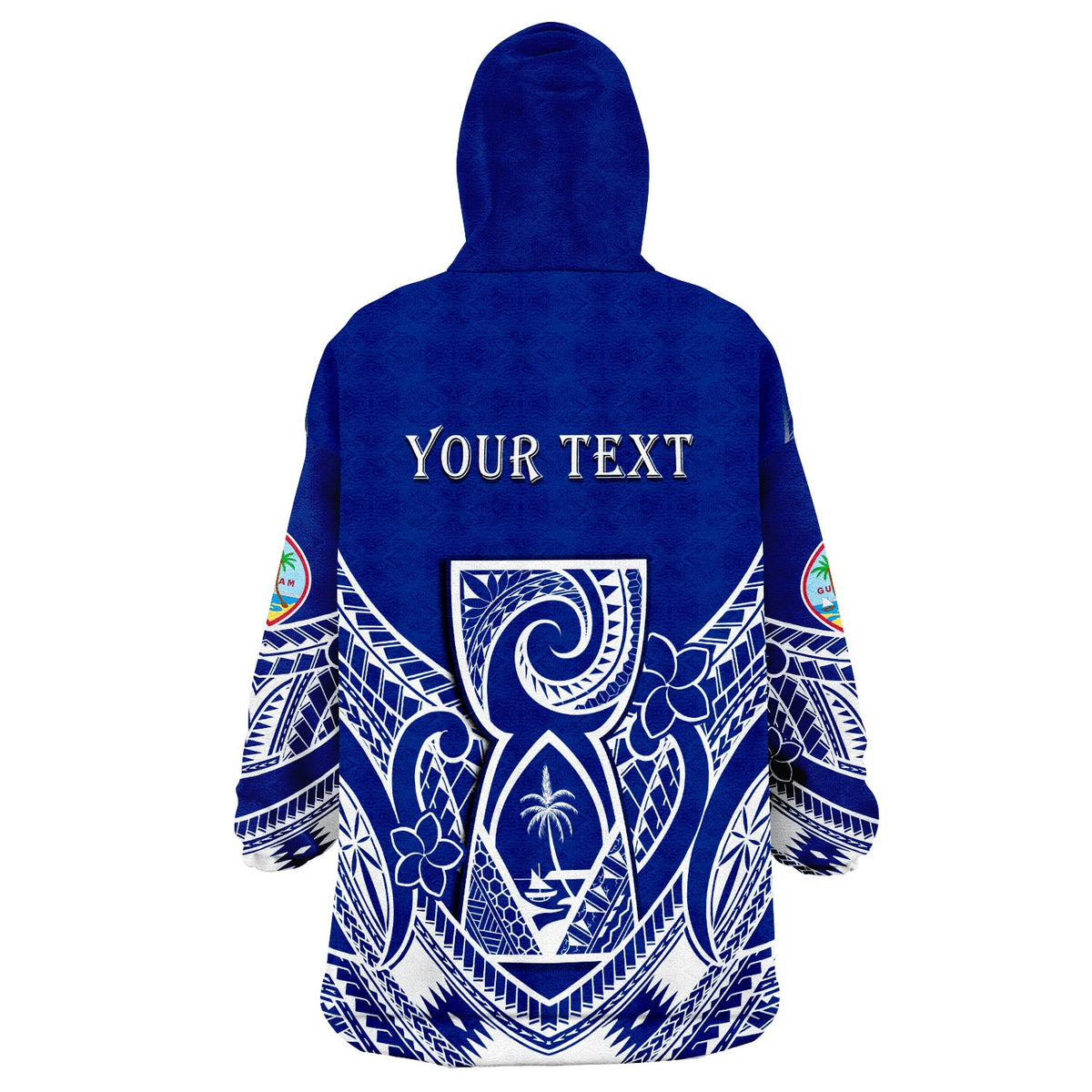 (Custom Personalised) Guam History and Chamorro Heritage Day Wearable Blanket Hoodie Latte Stone Polynesian - Wonder Print Shop