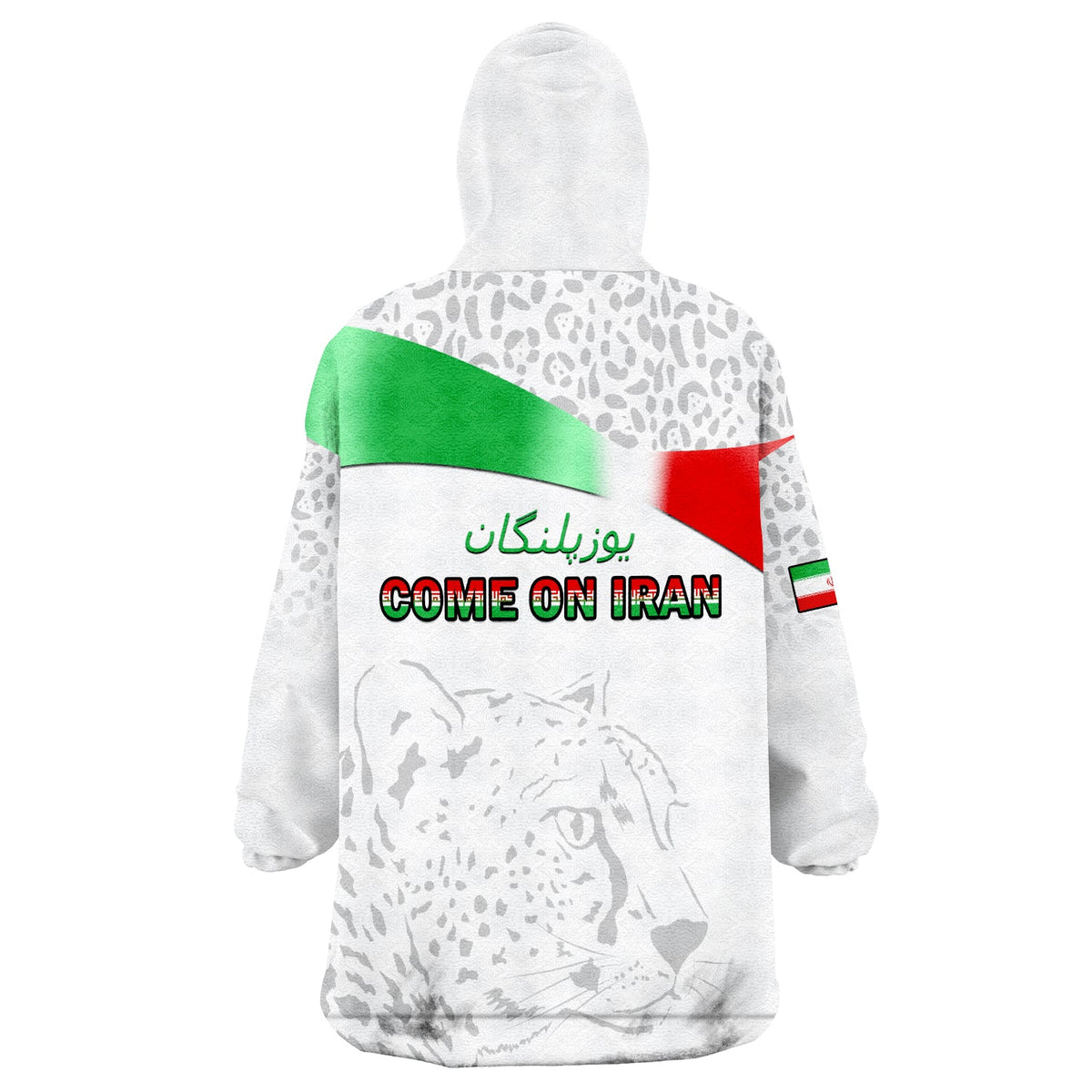 Iran Football Wearable Blanket Hoodie Team Melli World Cup 2022 - Wonder Print Shop